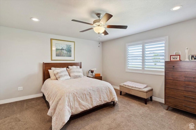 1776 W 3025 S, Syracuse, UT 84075 - carpeted bedroom with baseboards, ceiling fan, and recessed lighting