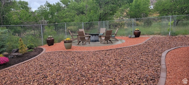 65 E 200 S, Orderville, UT 84758 - view of yard with fence, a patio, and an outdoor fire pit