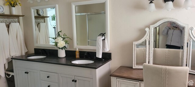 65 E 200 S, Orderville, UT 84758 - bathroom featuring an enclosed shower and double vanity