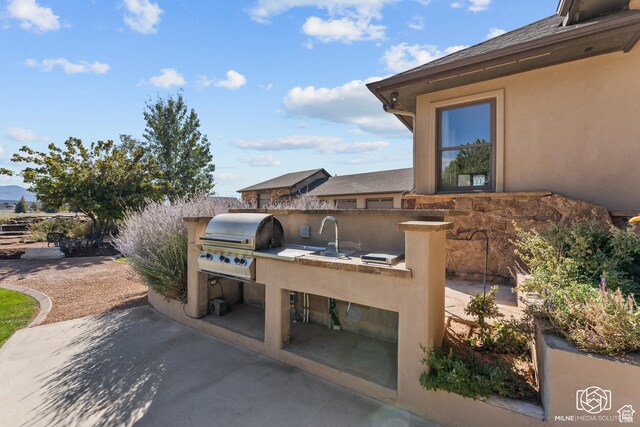 3437 W 1600 N, Cedar City, UT 84721 - view of patio / terrace featuring exterior kitchen, area for grilling, and a sink