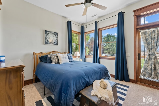3437 W 1600 N, Cedar City, UT 84721 - carpeted bedroom featuring multiple windows, access to outside, and baseboards