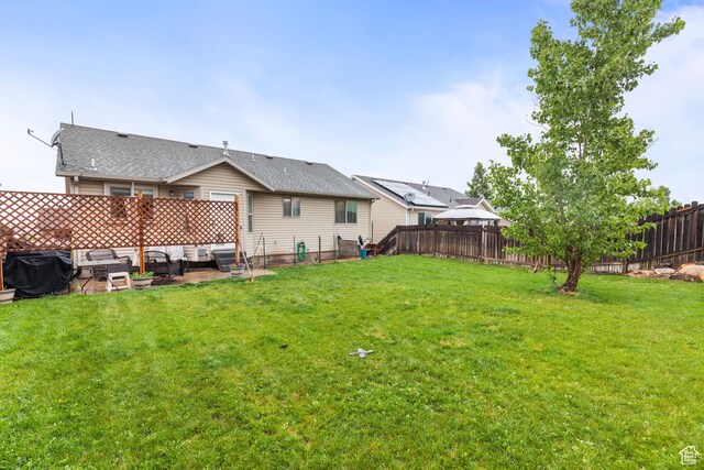 78 N Peach St E, Santaquin, UT 84655 - view of yard featuring an outdoor hangout area and a patio area