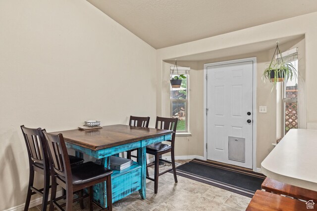 78 N Peach St E, Santaquin, UT 84655 - dining area with baseboards and lofted ceiling