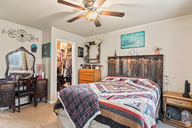 78 N Peach St E, Santaquin, UT 84655 - carpeted bedroom with a spacious closet, ceiling fan, and a closet