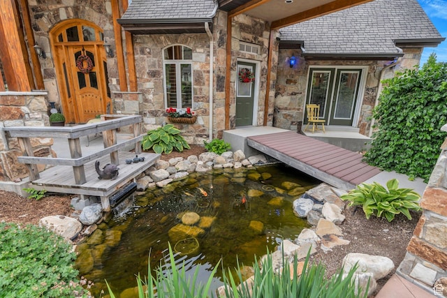 861 N 1100 E, Pleasant Grove, UT 84062 - view of patio featuring a garden pond
