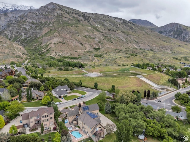 861 N 1100 E, Pleasant Grove, UT 84062 - aerial overview of property's location with mountains and nearby suburban area