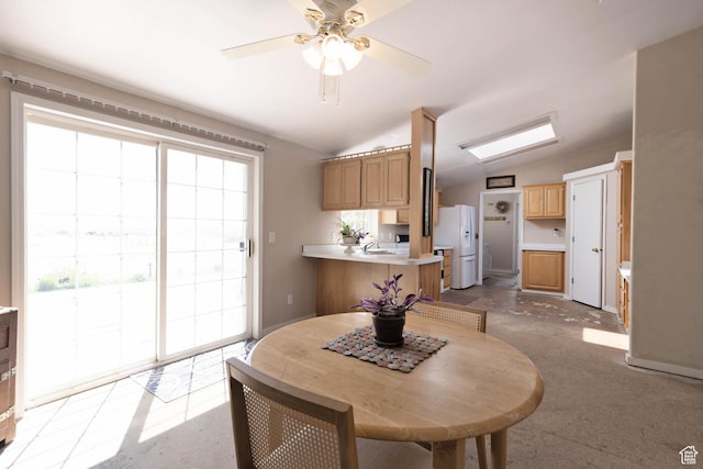 1090 N 200 E, Ferron, UT 84523 - dining room featuring lofted ceiling and ceiling fan
