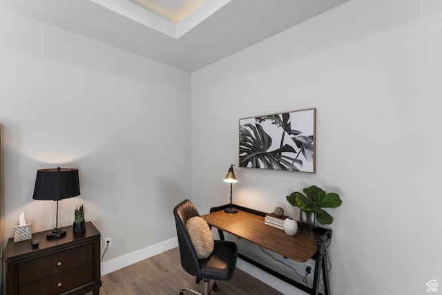 5266 W 2480 S Unit 132, Hurricane, UT 84737 - office area featuring wood finished floors and baseboards