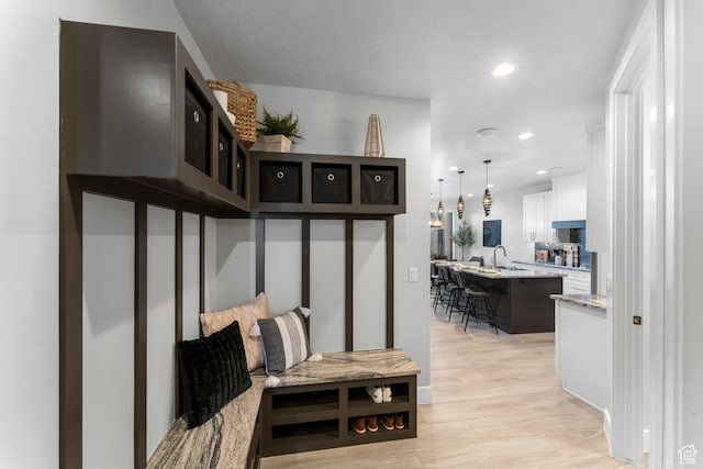 5266 W 2480 S Unit 132, Hurricane, UT 84737 - mudroom featuring recessed lighting and light wood finished floors