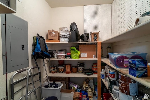 storage area with electric panel