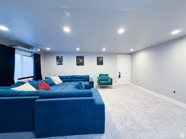 3921 W 1850 N, Lehi, UT 84043 - carpeted living area featuring recessed lighting and baseboards