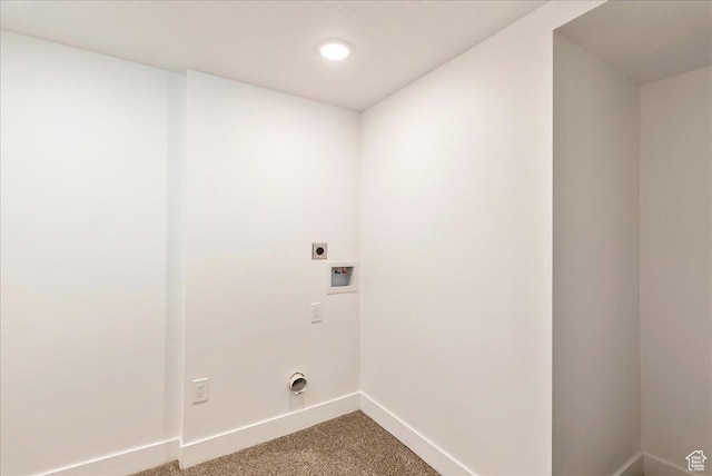 1042 E 460 S, Provo, UT 84606 - washroom with hookup for an electric dryer, baseboards, carpet flooring, hookup for a washing machine, and recessed lighting