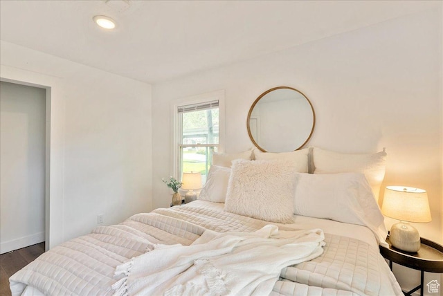 1042 E 460 S, Provo, UT 84606 - bedroom featuring wood finished floors, baseboards, and recessed lighting