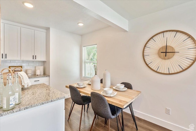 1042 E 460 S, Provo, UT 84606 - dining space with baseboards, wood finished floors, and recessed lighting