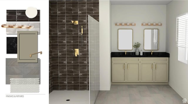 1380 S 900 W Unit 1, Salt Lake City, UT 84104 - full bath with tiled shower and double vanity