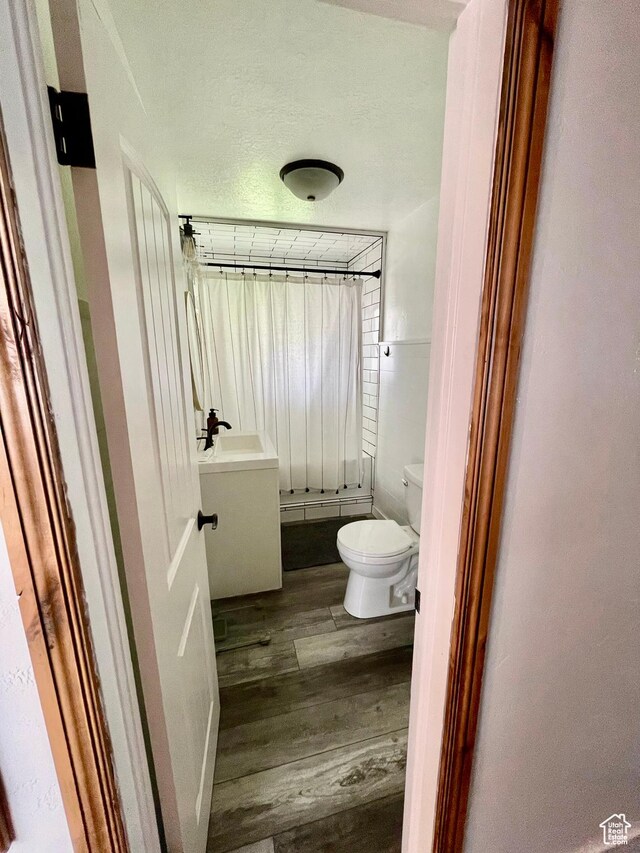 229 N 300 W, Salina, UT 84654 - bathroom featuring toilet, wood finished floors, and vanity