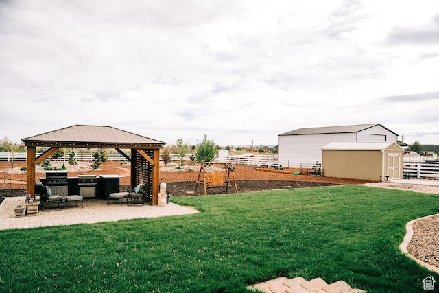 2366 W 3750 N, Cedar City, UT 84721 - view of yard with a gazebo, a storage shed, an outbuilding, and a patio area