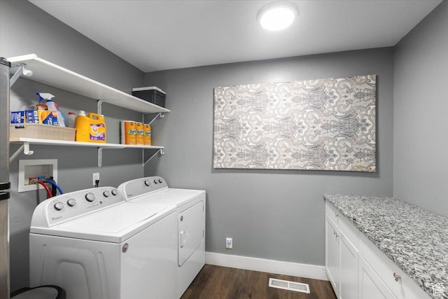 131 N 100 W, Hyrum, UT 84319 - washroom with independent washer and dryer, dark wood finished floors, baseboards, and cabinet space