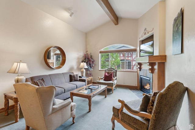 840 Bigler Ln Unit 3031, Midway, UT 84049 - living area featuring a tiled fireplace and light carpet