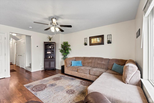1298 S 1410 E, Provo, UT 84606 - living room with wood finished floors, ceiling fan, and baseboards