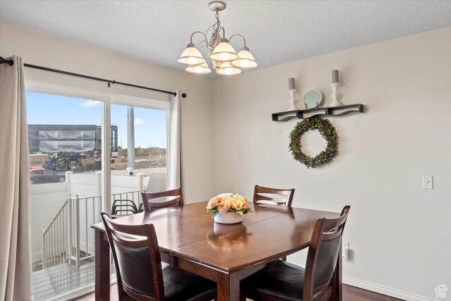 1298 S 1410 E, Provo, UT 84606 - dining space with a chandelier and a textured ceiling