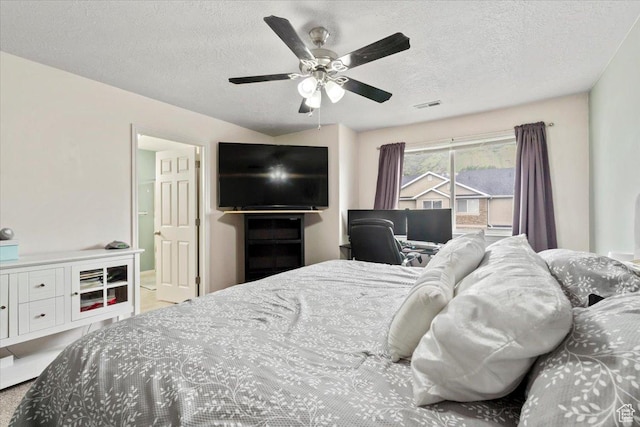 1298 S 1410 E, Provo, UT 84606 - bedroom featuring a textured ceiling and ceiling fan