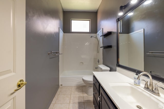 2578 W 225 N, Hurricane, UT 84737 - bathroom featuring toilet, vanity, tile patterned flooring, bathtub / shower combination, and baseboards
