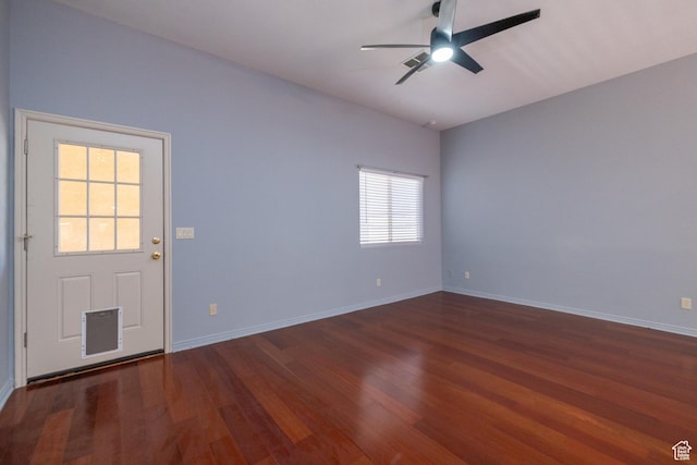 2578 W 225 N, Hurricane, UT 84737 - spare room featuring a ceiling fan, wood finished floors, and baseboards