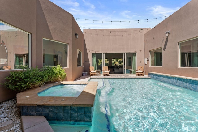 3258 S 4900 W, Hurricane, UT 84737 - outdoor pool with an in-ground hot tub and a patio
