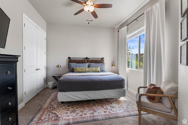 3258 S 4900 W, Hurricane, UT 84737 - carpeted bedroom with baseboards and ceiling fan