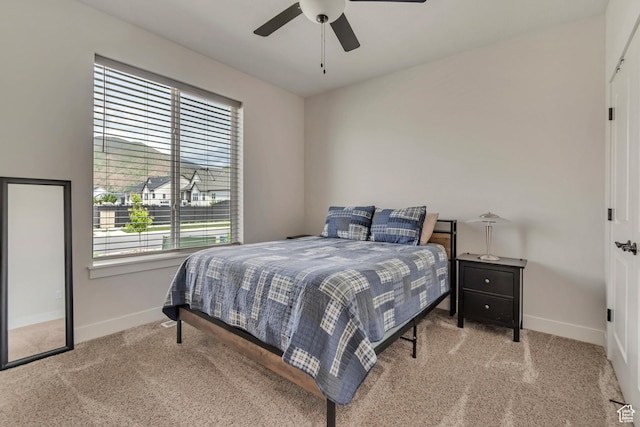 487 W 500 N, Mapleton, UT 84664 - carpeted bedroom with baseboards and a ceiling fan