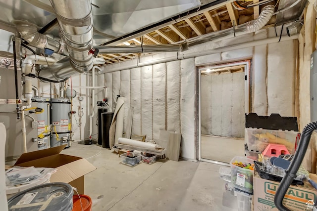487 W 500 N, Mapleton, UT 84664 - unfinished basement with water heater