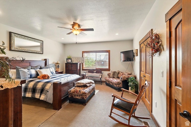 3703 W 600 S, Logan, UT 84321 - carpeted bedroom with ceiling fan and recessed lighting