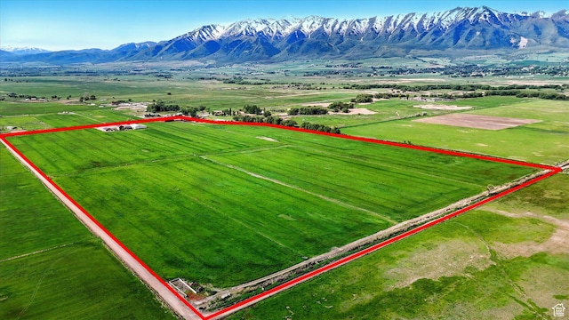 3703 W 600 S, Logan, UT 84321 - view of rural area with property boundaries highlighted and a mountain backdrop
