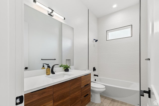 147 E Terrace Ln, Ivins, UT 84738 - bathroom with toilet, vanity, and tub / shower combination