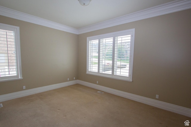1315 E 1550 N, North Logan, UT 84341 - spare room featuring ornamental molding, light carpet, and baseboards
