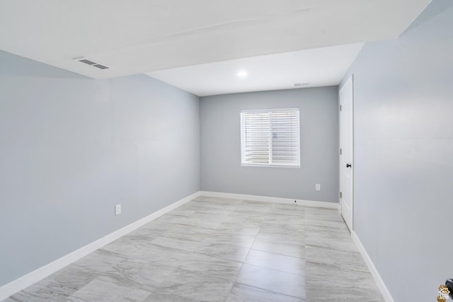 701 S Crooket Post Way W, Saratoga Springs, UT 84045 - unfurnished room with baseboards, light marble finish flooring, and recessed lighting