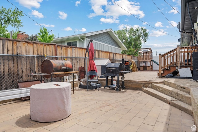 1414 N 325 E, Bountiful, UT 84010 - view of patio / terrace featuring a fenced backyard
