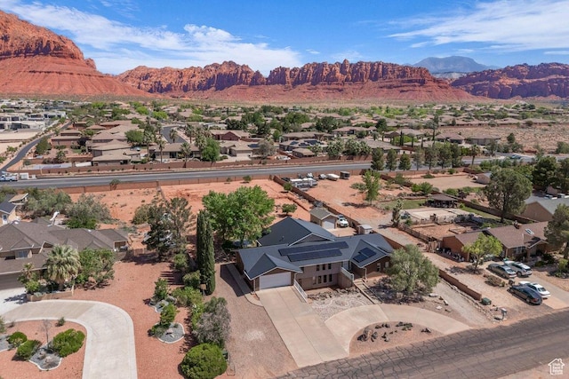 851 E Posado St, Ivins, UT 84738 - aerial perspective of suburban area featuring a mountain backdrop