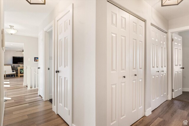 851 E Posado St, Ivins, UT 84738 - hallway with wood finished floors and baseboards