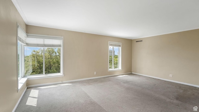 255 N A St E, Salt Lake City, UT 84103 - carpeted spare room with baseboards and crown molding