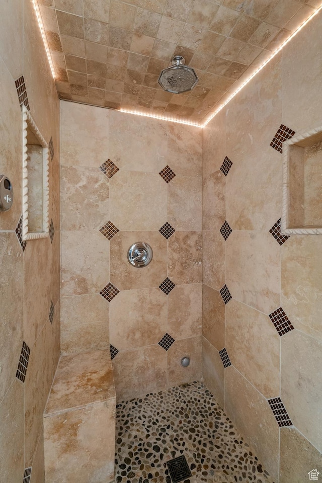 bathroom with tiled shower