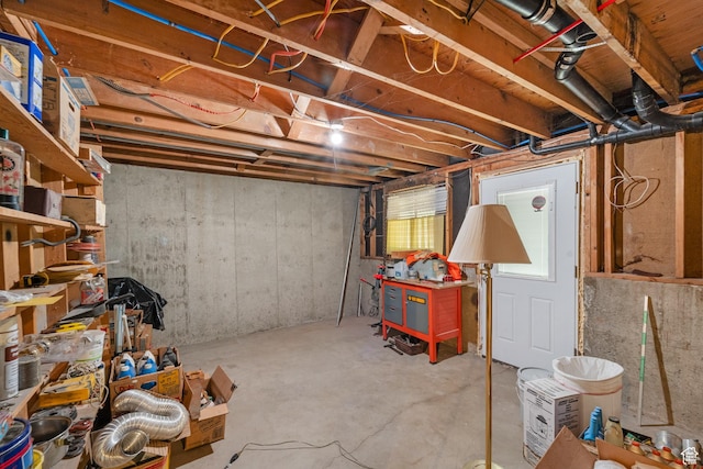 view of basement