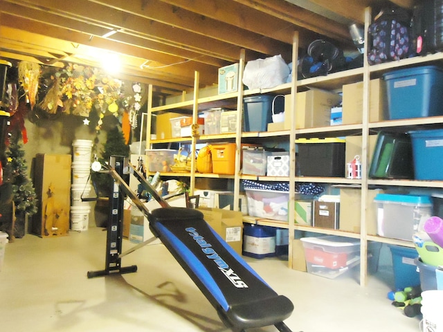 view of storage room