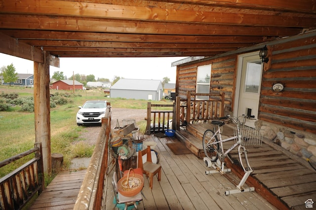view of wooden deck