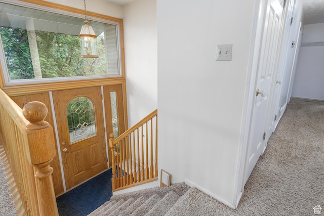 2147 N 3850 E, Eden, UT 84310 - carpeted entryway featuring stairs