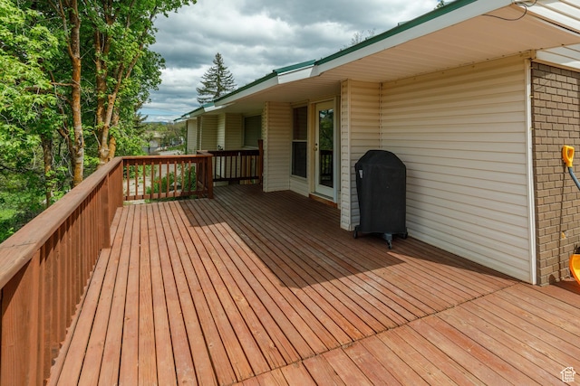 2147 N 3850 E, Eden, UT 84310 - wooden deck with area for grilling