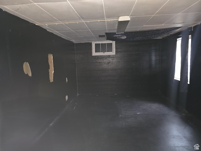 616 Jefferson St, Montpelier, ID 83254 - below grade area featuring a paneled ceiling