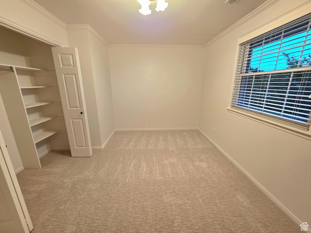 242 W 1100 S, Orem, UT 84058 - unfurnished bedroom featuring carpet flooring, ornamental molding, baseboards, and a closet