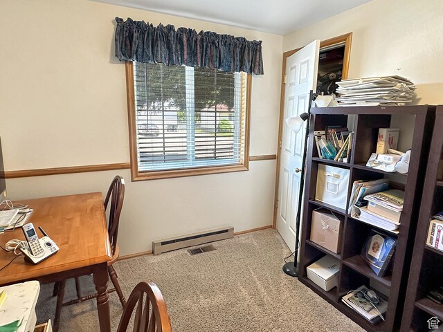 415 N Cedar Vw, Orangeville, UT 84537 - carpeted office space with baseboard heating
